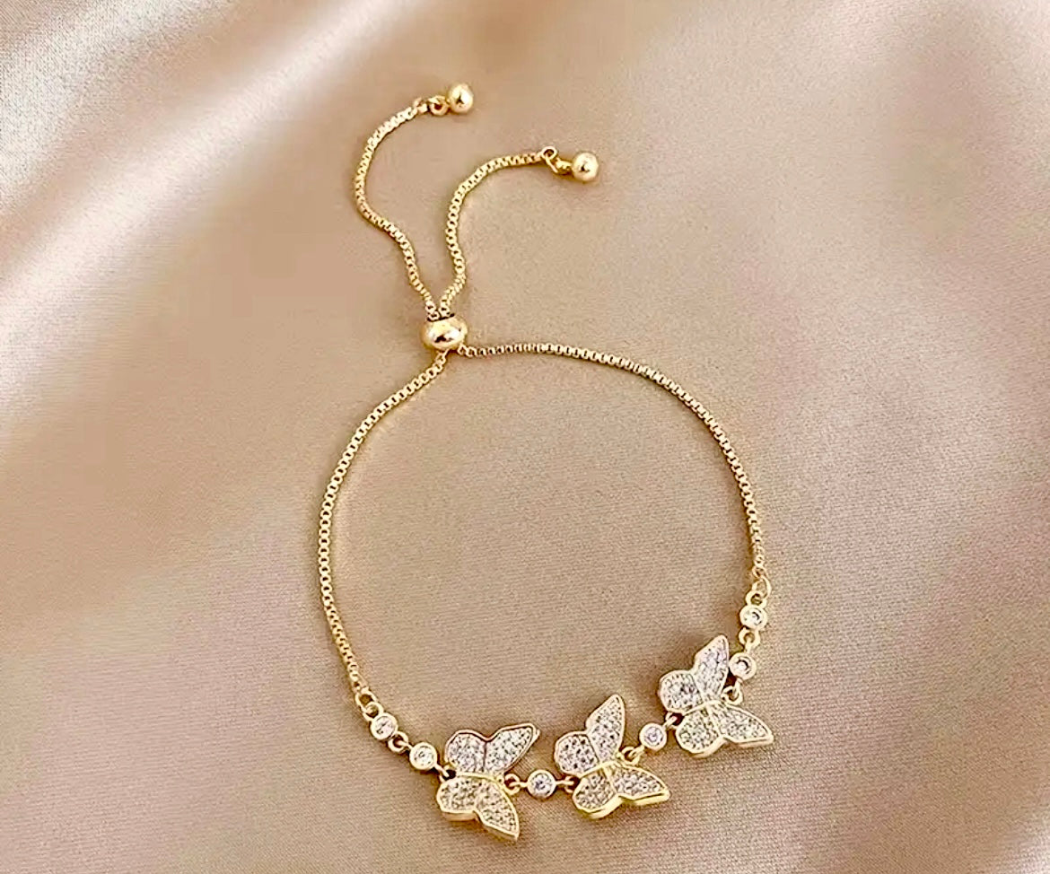 Butterfly Rhinestone Bracelet