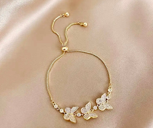 Butterfly Rhinestone Bracelet