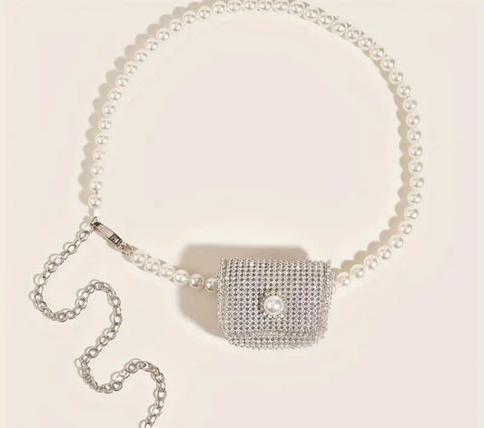 Elegant Rhinestone Waist Purse