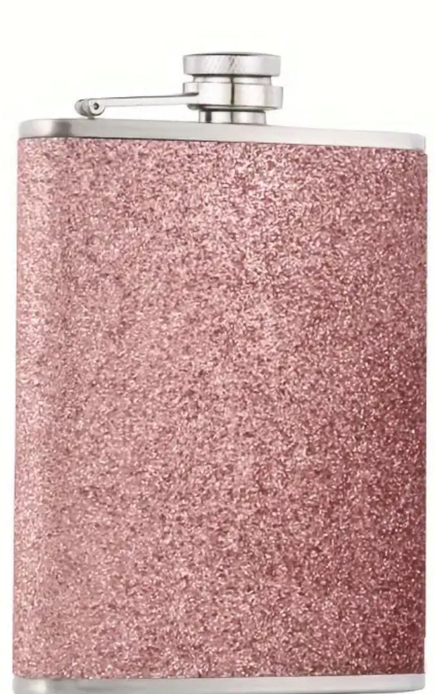Pink Glitter Flask