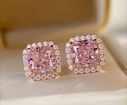 Pink Stud Earrings